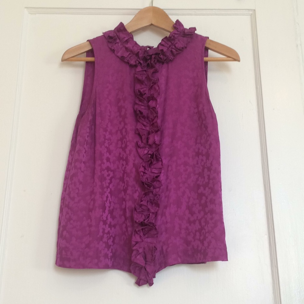 Marc by Marc Jacobs silk button back top